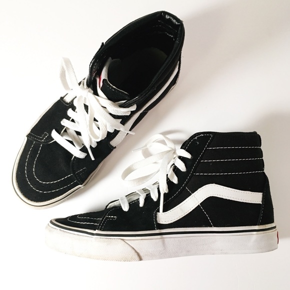 Vans Shoes - Vans Sk-8 High Top Black and White Sneakers